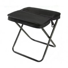 Scaun Taburet Pliabil Camping, pentru Adulti, Scaun Portabil, Pescuit, din Panza Oxford si Cadru Metalic,31 x 29 x 25 cm, Negru