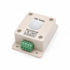 Senzor PIR Miscare 12-24V 8A pentru Iluminare LED
