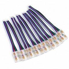 Conector Banda LED COB RGB 12mm 5 Pini cu Cablu 10cm Set 10 Buc YOA5P-12-1