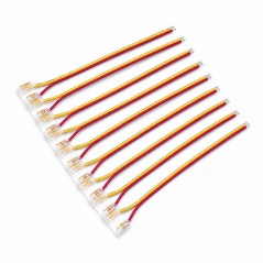 Conector Banda LED COB Monocolor 8mm 3 Pini cu Cablu 10cm Set 10 Buc YOA3P-8-1
