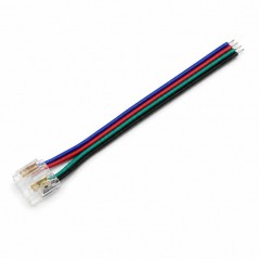 Conector Banda LED COB RGB 10mm 4 Pini cu Cablu 10cm Set 10 Buc