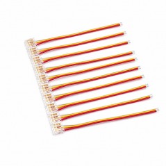 Conector Banda LED SMD Monocolor 10mm 3 Pini cu Cablu 10cm Set 10 Buc YCA3P-10-1