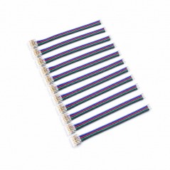 Set 10 Conector Banda LED SMD RGBW 12mm 5 Pini cu Cablu 10cm Set 10 Buc YCA5P-12-1