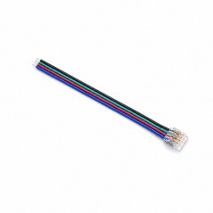 Set 10 x Conector Banda LED SMD RGB 10mm 4 Pini cu Cablu 10cm Set 10 Buc YCA4P-10-1