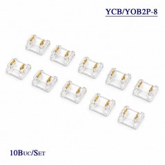 Set 10 Bucati Conector pentru Imbinare Banda LED COBSMD 8mm 2 Pini Strip to Strip YOBYCB2P-8