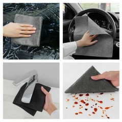 Set 5 Lavete Magice din Microfibră pentru Curățare, 30 x 30 cm, Reutilizabile, Gri