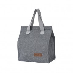 Geanta termoizolanta tip bento bag , camping cooler bag, Aluminiu, 22.5 x 13 cm, 3.3 L, gri