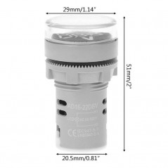 Voltmetru Digital Portocaliu 250V/AC 20-500V