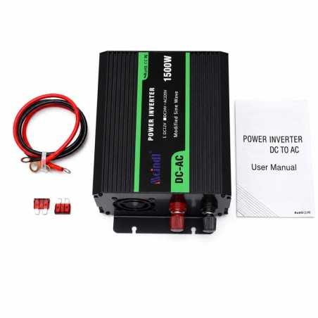 Invertor de Tensiune 1500W, 12V la 220V, Undă Sinusoidală Modificată, USB