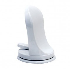 Suport de Picior pentru Baie, cu Ventuză, din PP și PVC, Antiderapant, pentru Ras și Îngrijire Personală, 11.5 x 15 cm, Alb