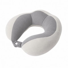 Perna de Voiaj, Pentru Gat, din Bumbac, 4 Cocoase Pentru Confort, Accesoriu de Voiaj, Birou, Masina, Sistem Prindere Capse