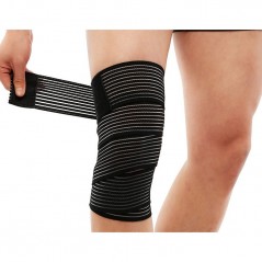 Orteza Elastica, Pentru Picior/Mana, cu Prindere Velcro, 7.5 x 180 cm, din Nailon, Negru