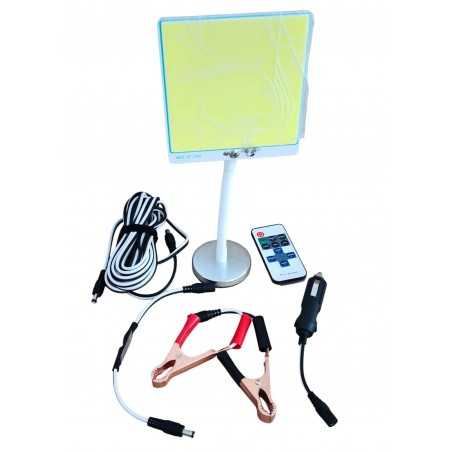 Lampa COB 300W 12V cu Suport Magnetic, Telecomandă și Alimentare Dubla la bornele bateriei si la bricheta masinii