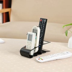 Suport de Birou, din Plastic, pentru Telecomenzi, Telefoane, 18 x 7 x 9 cm, Negru