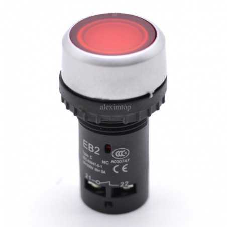Buton Motor Push 22mm Rosu EB2-01D
