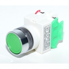 Intrerupator Push Motor LAY-7 Verde