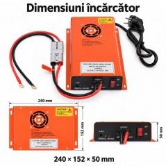 Incarcator Acumulatori Litiu 14,6V 30A cu Conector Rapid