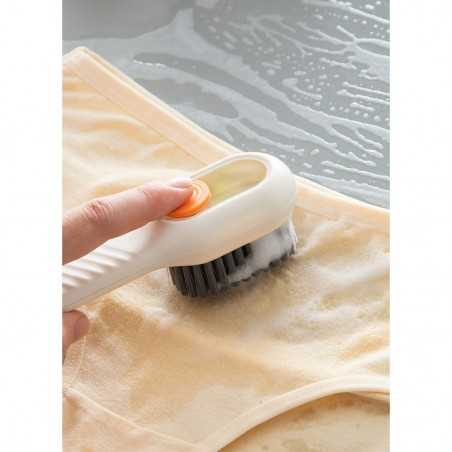 Perie pentru Curatare Incaltaminte cu Recipient pentru Detergent, Perie Multifunctionala pentru Incaltaminte, Culoare Alb