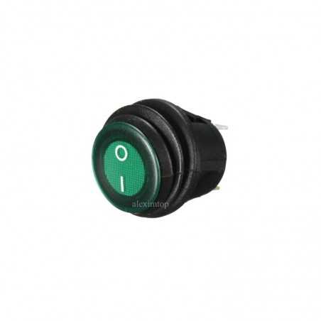 Buton On-Off Verde cu Cauciuc
