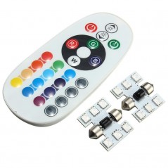 Led RGB Auto 31 mm cu Telecomanda