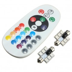 Led RGB Auto 36 mm cu Telecomanda