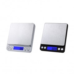 Mini Cantar Electronic, pentru Alimente/Bijuterii, max 3 Kg, 2 x AA, 12.7 x 10.6 x 1.9 cm, Gri