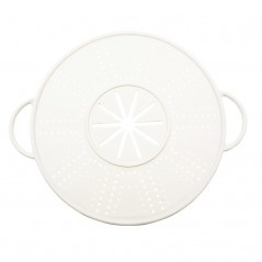 Capac Sita pentru Tigaie, 28 inch, Capac din Silicon, Anti-Stropire, Deflector de Ulei, Alb