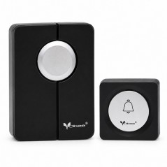 Sonerie Fără Fir cu 38 Melodii, Rază 100 m, Neagră X3