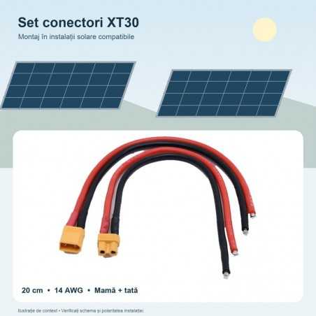 Set Conectori XT30 Mama-Tata cu Cablu 20 cm