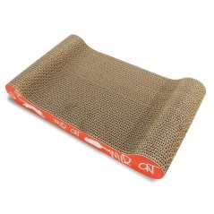 Placă de zgâriat pentru pisici Nunbell, 48 x 21 x 6 cm, carton ondulat, cu iarbă-mâței