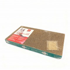 Placă de zgâriat pentru pisici Nunbell din carton ondulat, 43 × 21 × 3,5 cm. Utilizabilă pe ambele fețe, cu iarbă-mâței