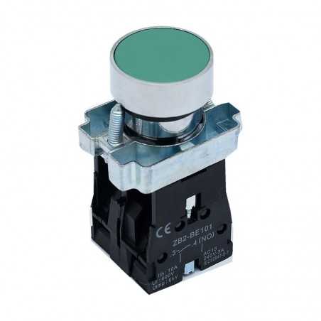Buton cu Retinere, Verde, 1NO + 1NC, BA35