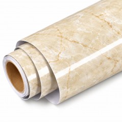Autocolant Marmura BEJ Autoadeziva Pentru Mobilier Si Bucatarie Model Nou Deosebit 3m x 60cm