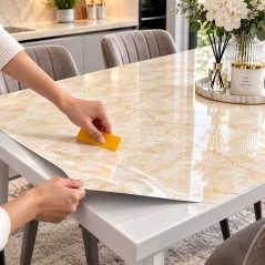 Autocolant Marmura BEJ Autoadeziva Pentru Mobilier Si Bucatarie Model Nou Deosebit 3m x 60cm
