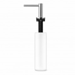 Dozator de Sapun Lichid, Dispenser Incastrat din Inox pentru Chiuveta, 500 ml, Gri lucios