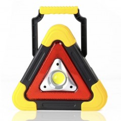 Lampa de Avertizare Triunghi, Acumulatori + Solar