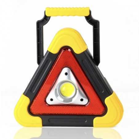 Lampa de Avertizare Triunghi, Acumulatori + Solar