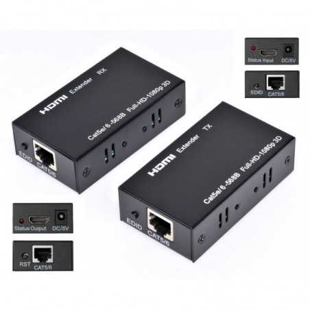 Extender HDMI 60m, prin Utp/Ftp Cat 5E/6