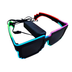 Ochelari Luminoși cu LED pentru Petreceri, Rave, Carnaval și Costume – Neon Glowing