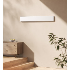 Suport Haine, Depozitare si Uscare Rufe, din Aluminiu, Pliabil, Impermeabil, Montare prin Perforare, 80 cm, Alb