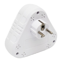 Dublu Stecher Schuko cu 2 USB si 1 Tip C, 2500W, Alb, F203