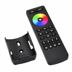 Telecomanda LED RGB/RGBW/RGB+CCT cu 4 Zone, RF 2.4 GHz, Neagra
