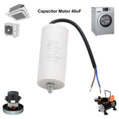 Condensator Motor cu Surub si Fire - 40uf/450V