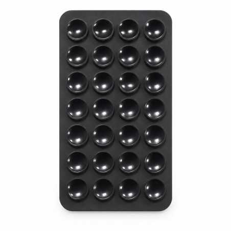 Suport cu Ventuze Telefon, Model Dreptunghiular, cu o Singura Fata, Varianta Groasa, Antiderapant, Silicon , 5.5x8 cm , Negru