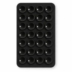 Suport pentru Telefon cu Ventuze, din Silicon, Dublu-Fata, 28 Ventuze, 8 x 6 cm, Negru
