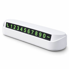 Placuta Auto pentru Parcare Temporara, cu Numar de Telefon Ascuns la Cerere, 12 x 3,cm, Alb