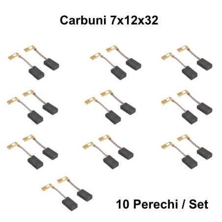Perii Colectoare Carbuni 6x10x17,2 - Papuc M 4,8mm Cot / 10Set/Punga