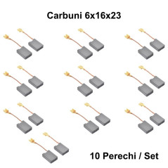 Perii Colectoare Carbuni 6x16x23 Papuc M 6,3mm / 10Set/Punga
