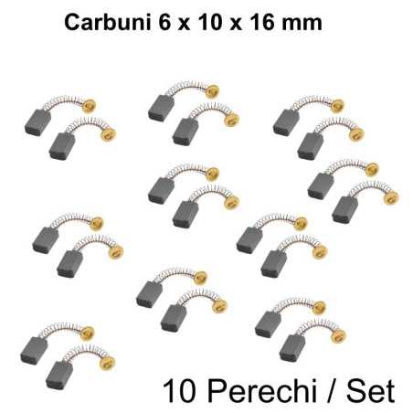 Perii Colectoare Carbuni 6x10x16 cu Arc - © / 10Set/Punga