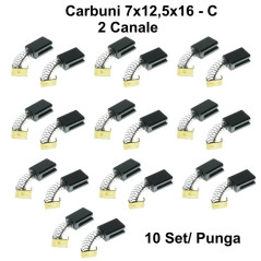 Perii Coplectoare Carbuni 7x12,5x16 - C - 2 Canale / 10Set/Punga